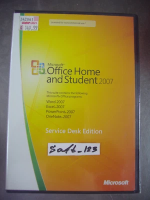 MS Microsoft Office 2007 Home and Student for 3 PCs Full Version=NEW SEALED BOX= - Image 1 of 3