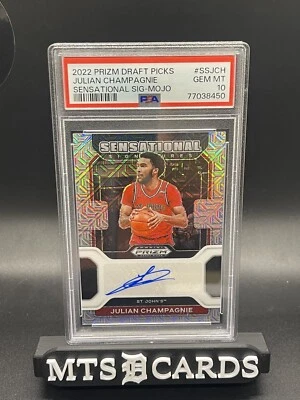 Julian Champagnie 2022 Panini Prizm Sensational Signature Auto #13/25 PSA 10 - Image 1 of 2