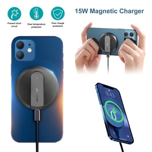 Qi Universal Phone Charging Pad 15W Wireless Magnetic Fast Charger for iPhone 12 - Picture 1 of 9