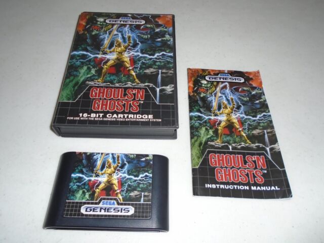 Ghouls n Ghosts Sega Genesis Genuine Complete CIB w/ Manual & Hang Tab  10086010022