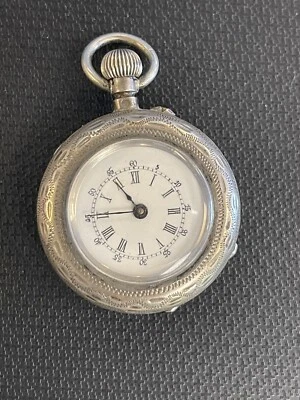 Antique Sterling Case 12 Ligne Pendant Watch..TJ350 - Image 1 of 4