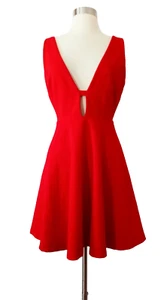 LULU'S "Take the Plunge" Skater Dress Red Tank Flare MEDIUM M - Picture 1 of 8