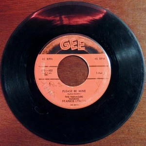 Doo Wop The Teenagers Frankie Lymon Gee 1002 45rpm Please Be Mine Why Do Fools - Imagen 1 de 2