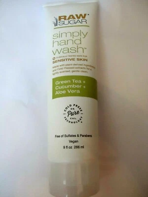 Raw Sugar Simply Hand Wash Sensitive Skin Green Tea Cucumber Aloe Vera 9 fl oz  - Image 1 of 2