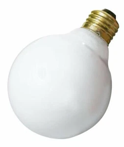 Satco S3671 120V Medium Base 40-Watt G30 Light Bulb, Gloss White - Picture 1 of 2