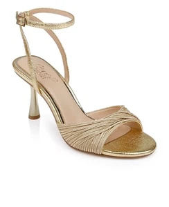 Jewel Badgley Mischka Women's Nanette Stiletto Dress Sandals - Gold (Size 9) - Picture 1 of 3