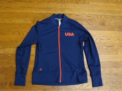 Team USA Womens Full Zipper Blue Stretch Jacket Size Small - Image 1 of 4