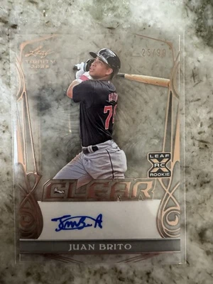Juan Brito 2023 Leaf Trinity Clear #CA-JB2 Auto Bronze /99 Auto - Image 1 of 2