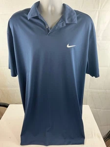 Camisa polo de golf Nike Dri-Fit para hombre XXL azul marino manga corta usada - Imagen 1 de 4