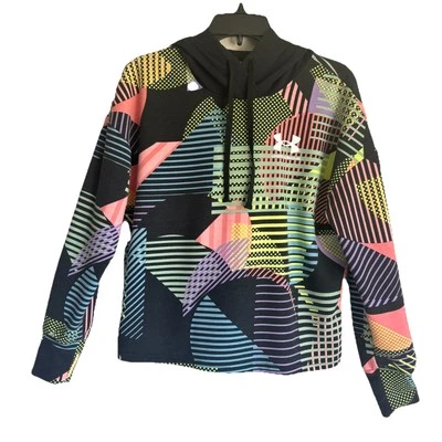 Sudadera con capucha Under Armour suelta talla S negra con estampado abstracto geométrico para mujer Foto 1 de 4