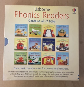 Usborne Phonics Readers 12 Book Box Set, Phil Roxbee Cox, Illustrated, Excellent - Picture 1 of 5