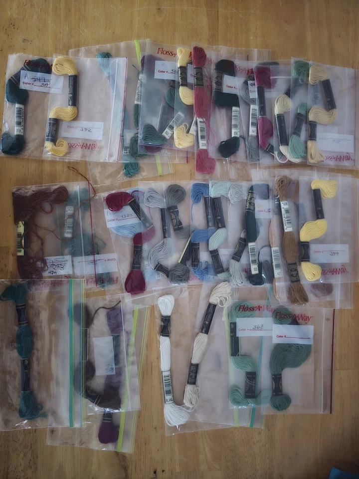 Lot of 60 Plus Assorted Color DMC Floss new, sorted - Image 1 of 1