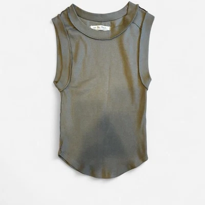 Camiseta sin mangas Free People We The Free acanalada muscular verde oliva talla XS Foto 1 de 4