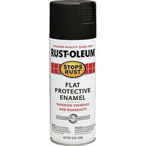 Rust-Oleum 7776830 12 Unzen flach schwarz stoppt Rost Sprühfarbe - Bild 1 von 1