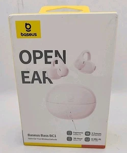 NUOVO Baseus Bass BC1 Auricolari Open-Ear Cuffie Clip-on Rosa - Foto 1 di 6