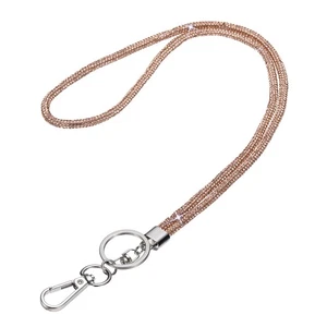 Cordón Bling, Cordón Cristal Estrás 19"/48cm para Llaves de Tarjeta de Identificación, Champagne - Imagen 1 de 6