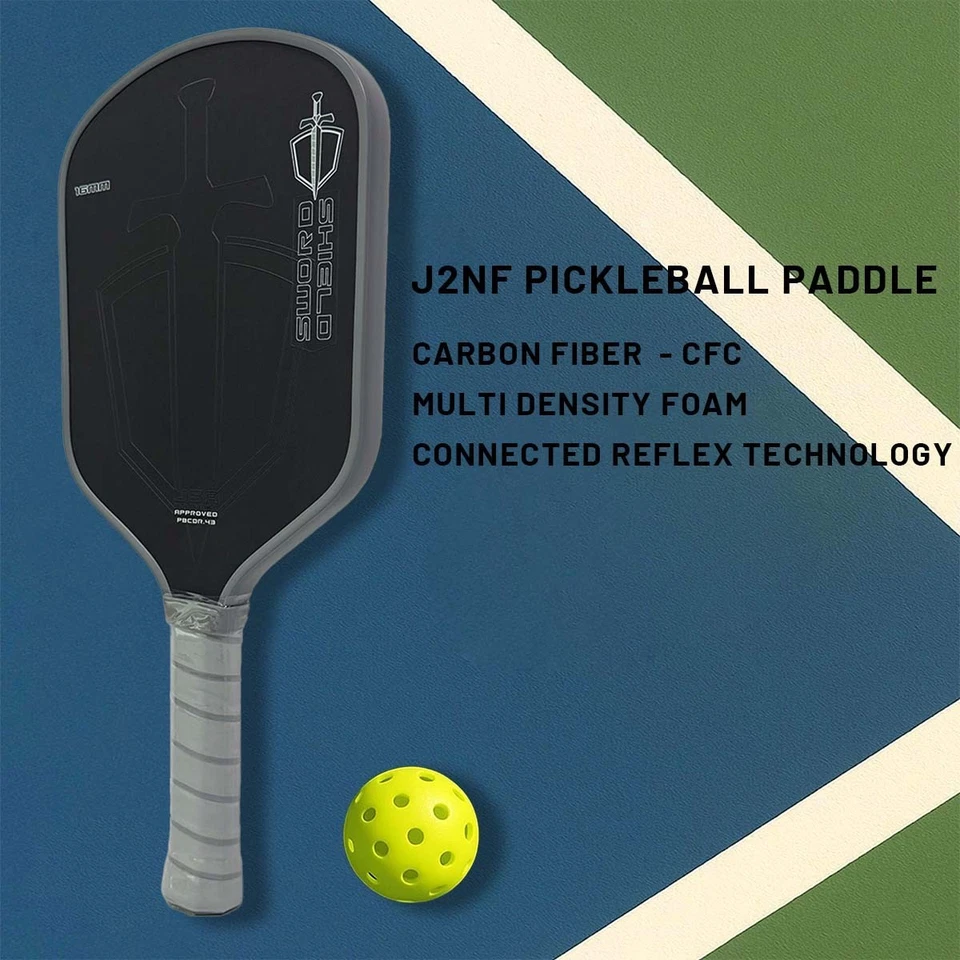J2NF 16mm Sword & Shield Pickleball Paddle Gen4.5 Multi-Density All-Foam Core - Image 1 of 4