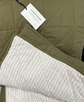 Tuft And Needle California King Cotton Linen Blend Moss Green Quilt NWT! - Image 1 of 3