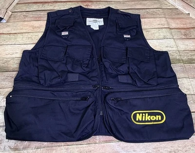 Bazooby Nikon Photography Or Outdoor Wildlife Multi Pocket Black Vest Small M - Image 1 of 4