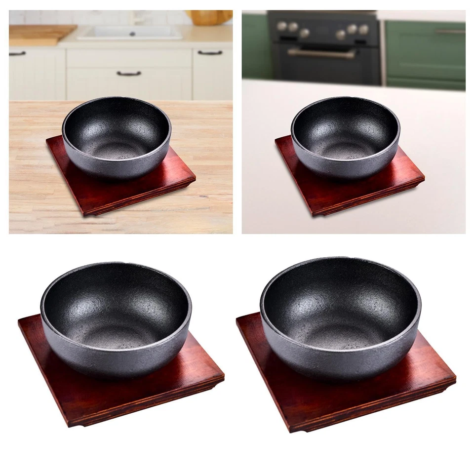 Cast Iron Bowl Korean Stone Pot Bibimbap Bowl Meal Prepping Easy Clean Serving - Image 1 of 1