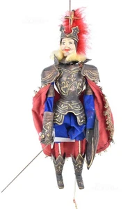 Pupo Siciliano Orlando Abito Blu Mantello Rosso 38cm - Foto 1 di 3