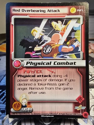 DBZ CCG DRAGON BALL Z RED OVERBEARING ATTACK INF1 INFOGRAMES SCORE PROMO 2002 MP - Image 1 of 2