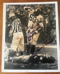 CHUCK BEDNARIK Autograph 8x10 NFL Philadelphia Eagles HOF 1967 "The Hit"  - Picture 1 of 3