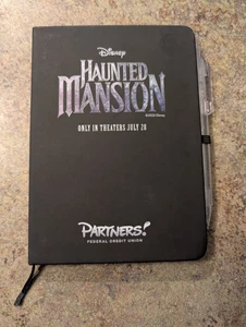 Disney Haunted Mansion In Theaters July 28 Partners! Black Paper Journal & Pen - Picture 1 of 6