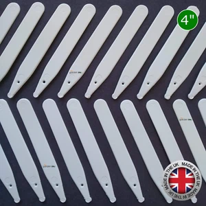 100 etiquetas para plantas de 4" de plástico blanco bandeja de jardín maceta enchufe palo marcador de identificación etiqueta con nombre - Imagen 1 de 6