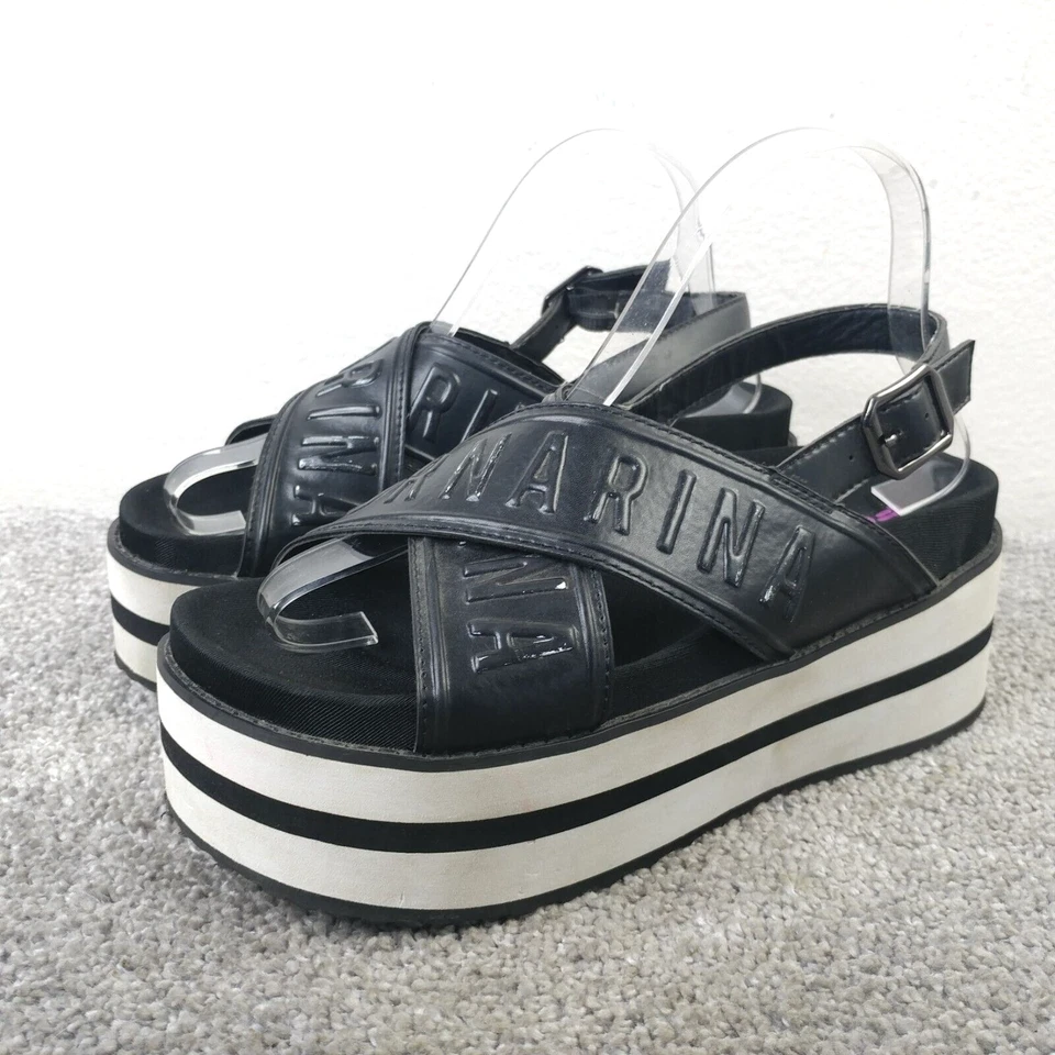 Sandalias de plataforma Fornarina Milano para mujer 8 zapatos con correa en el tobillo Foto 1 de 4