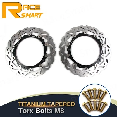 Rotores de disco de freno delantero + tornillos tornillos para BMW F800ST 2006-2015 F800GT 2013-2020 Foto 1 de 4