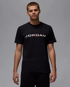 Nike Jordan Air Men's T-shirt IB7353-010 Black/White US Size XS-3XL New - Picture 1 of 7