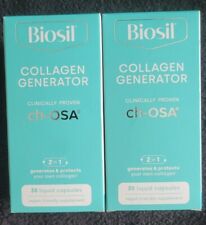 Lot Of Two (2) Biosil Collagen Generator ch-OSA, 30 Liquid Capsules NEW!