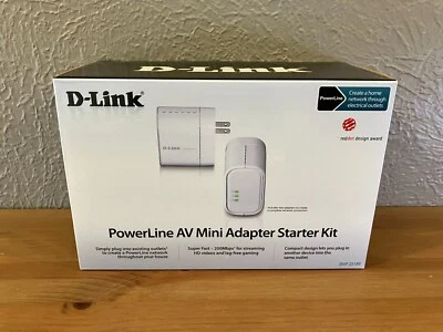 NEW D-Link PowerLine AV Mini Adapter Starter Kit DHP-311AV - Image 1 of 4