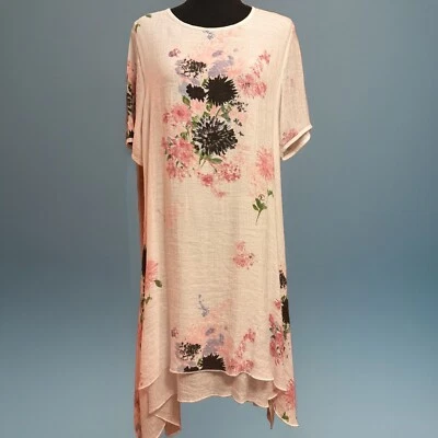 Vestido Papillon Grande Midi Asimétrico Gauzy Floral Cottagecore Hada Etéreo Foto 1 de 4