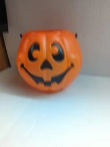 Jack O Lantern Pumpkin Candy Bucket Pail 1997 Vintage Trick or Treat Grand Venture 8 - Bild 1 von 6