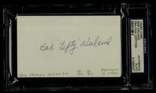 "Boston Red Sox" Bob Weiland Hand Signed 3X5 Card PSA/DNA Encapsulated