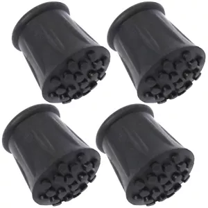 4x Gummi Zwinge 19 mm 3/4" Gehstock Stock Griffende Bodenstopper Füße Spund - Bild 1 von 2