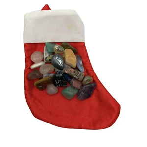 Rock Lovers Tumbled Collection Christmas Mini Stocking Gift Crystals Holiday - Picture 1 of 7