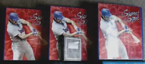3 VINTAGE 90's MIKE PIAZZA BASEBALL SPORTS CARD 3-Ring Albums Binders - Picture 1 of 7