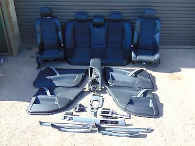 BMW 5 series leather seats interior E60 04-07 M-Sport Black door cards trims - Image 1 of 4