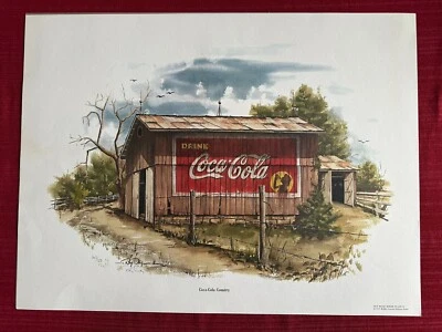 Coca Cola Country  LE Print Signed Numbered Ray Day Old Road Series 1977 - Image 1 of 3