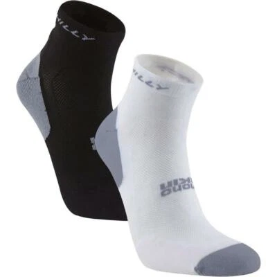 Hilly Tempo Quarter Laufsocken (2 Paar) UK Größe Medium 6 - 81/2 UVP 15,00