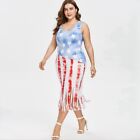 American Stars And   Vest Dress Flag Fringe Dress Xxxl J7t91542