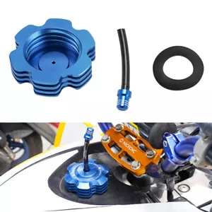 Fuel Gas Tank Cap With Breather Tube For Yamaha Raptor 700 700R 2011-2025 Blue - Picture 1 of 12