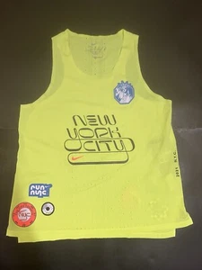 NIKE WMNS DRI-FIT ADV AEROSWIFT NYC RUNNING SINGLET Sz L [DN7512-702] VOLT NWT - Picture 1 of 9