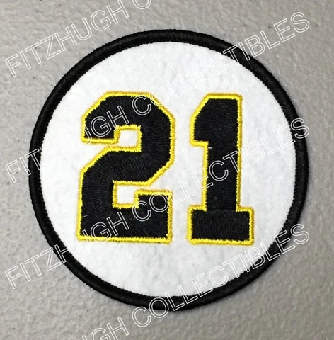 ROBERTO CLEMENTE PITTSBURGH PIRATES RETIRED JERSEY NUMBER 21 QUALITY PATCH Cover