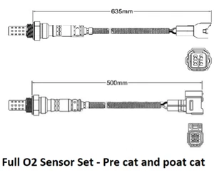 2 x O2 Sensors For Suzuki Swift Sport RS416 1.6L M13A M16A Pre Cat and Post Cat - Picture 1 of 8