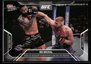 2024 Topps Now UFC 309 Bo Nickal MAINTAIN FLAWLESS RECORD Middleweight #30 SP 🔥 - Picture 1 of 2