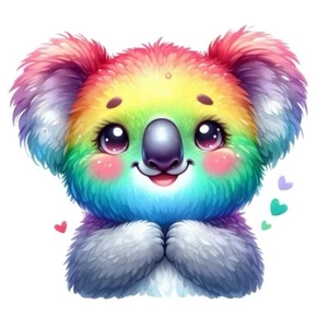 Regenbogentier Sticker – Buntes Tier als Wandtattoo & Autoaufkleber - Bild 1 von 10